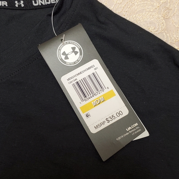 UA Men's Loose Fitted UA Arm Sleeve Tee - Picture 6 of 7